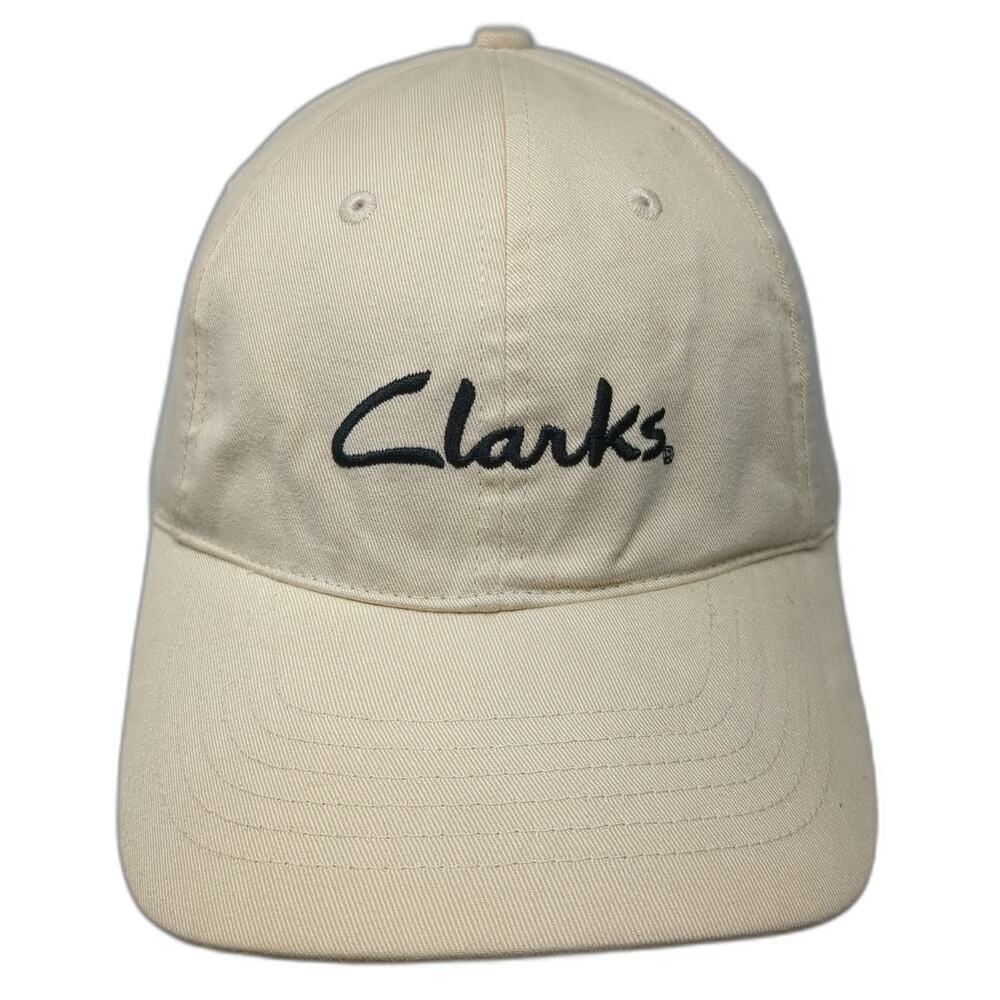 Clarks Baseball Cap Beige One Size Slideback Hat Embroidered Cotton Est 1825